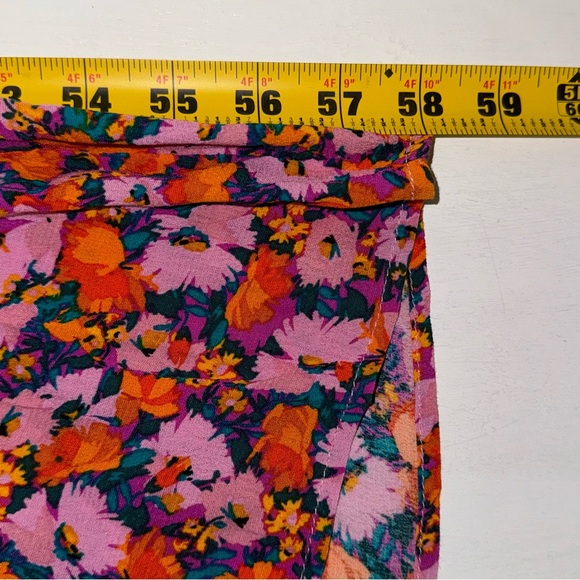 NWT $220 L*SPACE Heidi Maxi Dress Sz XL Floral Puff Sleeve Cut Out Slit Feminine - Picture 15 of 15